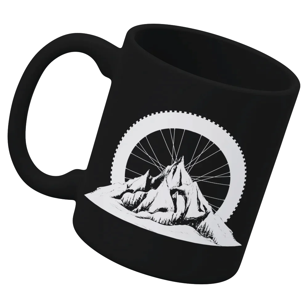Mountain Tires White Coffee Mug