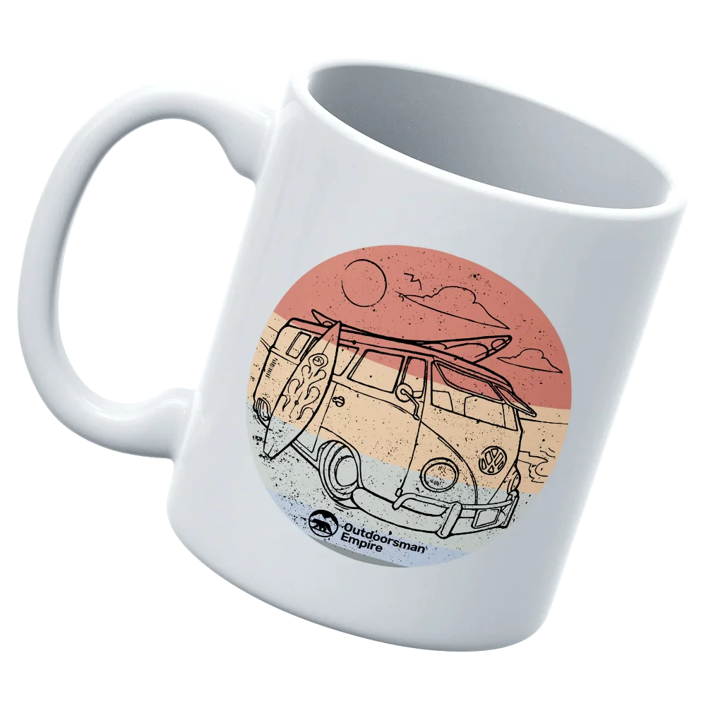 Kombi Camping White Coffee Mug