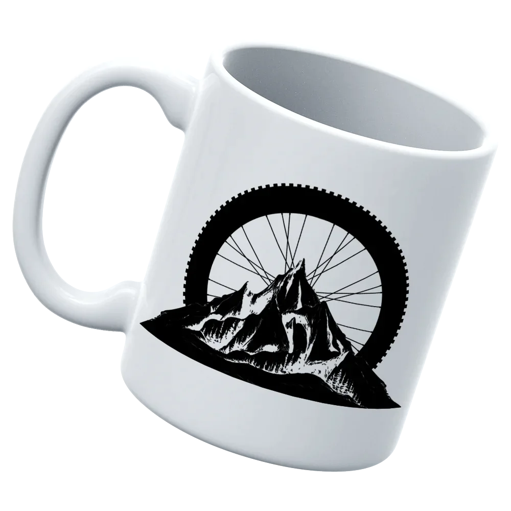 Mountain Tires White Coffee Mug