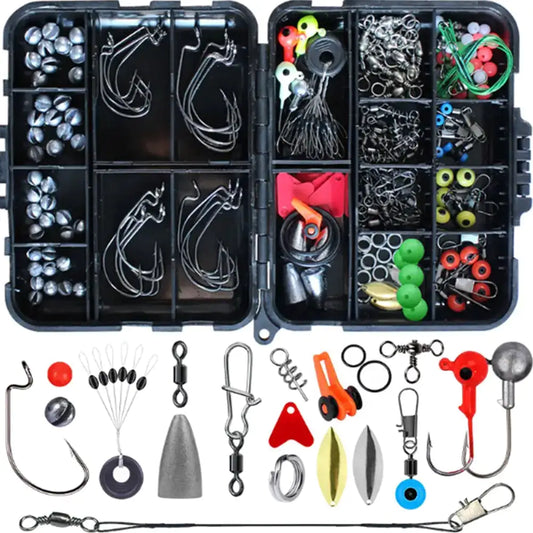 191pcs Fishhook Parts Lure Accessories Kit